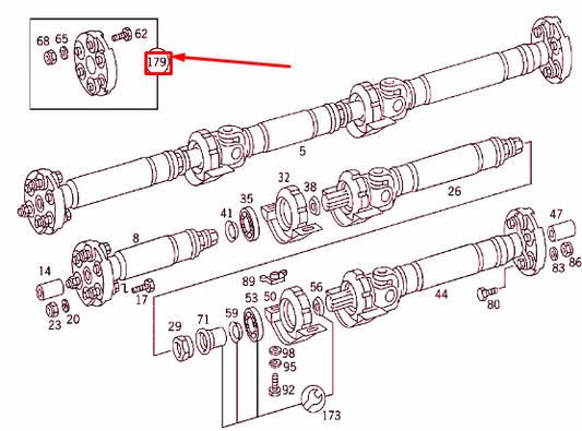 new mb e w124 propeller shaft flex joint disc repair kit a124411041502 original