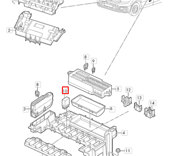 new volkswagen crafter sz relay 7c0943383c original