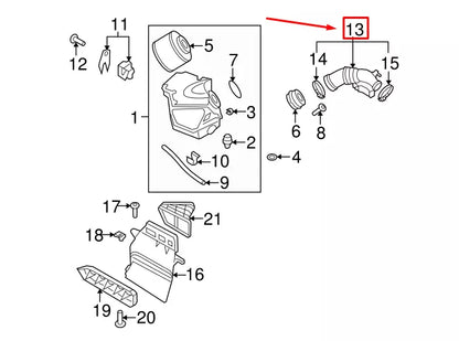 NEW AUDI A4 AVANT B8 ENGINE INTAKE THROTTLE BODY HOSE 06E129629H