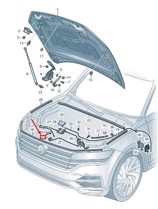 NEW VW TOUAREG CR RELEASE ELEMENT 760823529A