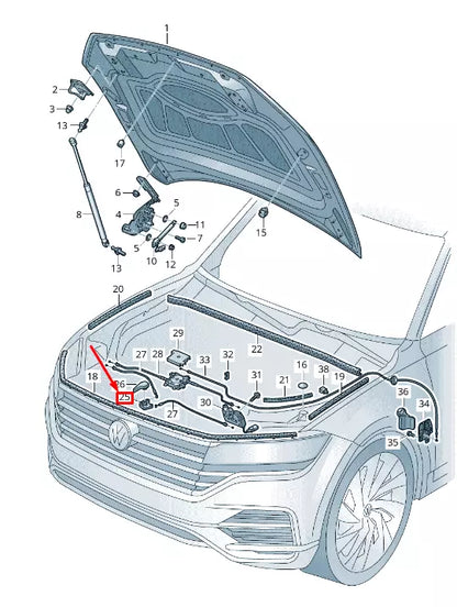 NEW VW TOUAREG CR RELEASE ELEMENT 760823529A