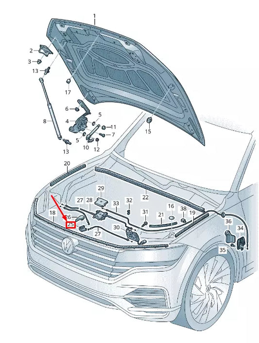 NEW VW TOUAREG CR RELEASE ELEMENT 760823529A