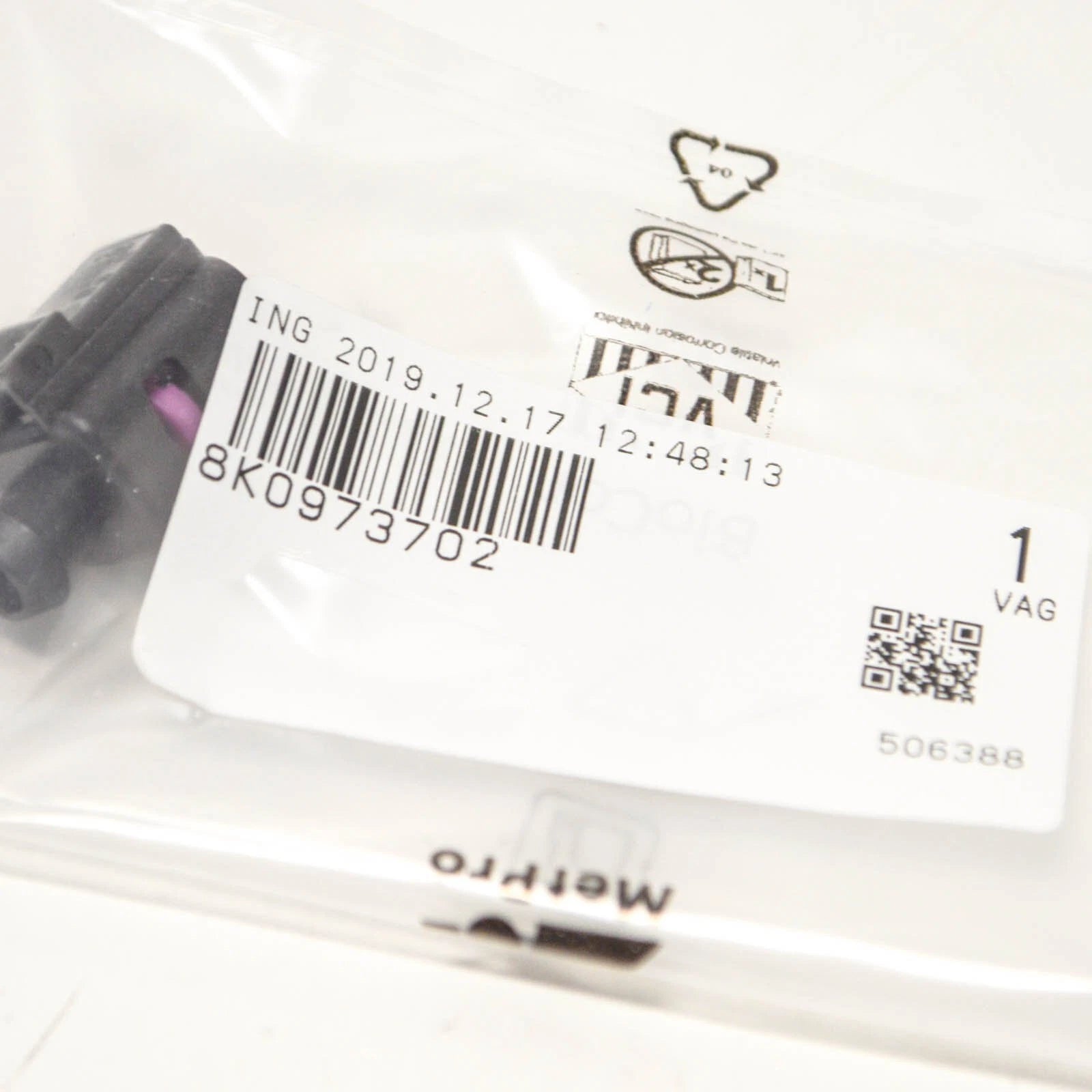 NEW AUDI A4 8K 2 PIN CONNECTOR HOUSING 8K0973702 ORIGINAL