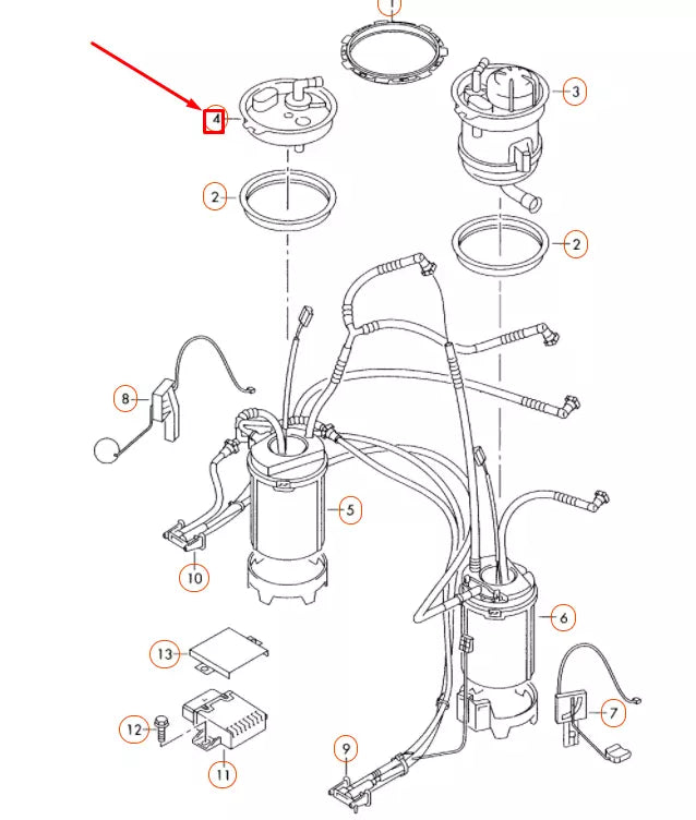 NEW AUDI Q7 4L RIGHT UPPER FUEL PRESSURE REGULATOR 7L8919679C ORIGINAL