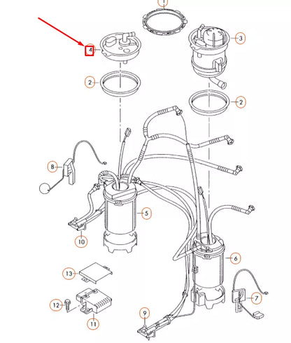 NEW AUDI Q7 4L RIGHT UPPER FUEL PRESSURE REGULATOR 7L8919679C ORIGINAL