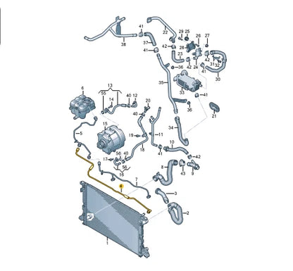 NEW AUDI Q7 4M ENGINE COOLANT OVERFLOW HOSE 4M0121081CN