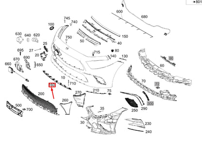 NEW MB CLS C257 FRONT BUMPER LOWER CENTER TRIM MOLDING A2578859803 ORIGINAL