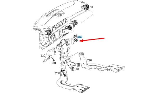 NEW MB A W177 RIGHT INTERIOR NVENTILATION AIR DUCT A1778310700 ORIGINAL