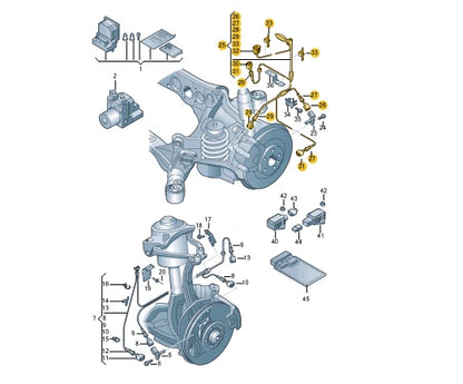 NEW AUDI A4 ALLROAD B8 REAR LEFT PARKING BRAKE CABLE HARNESS 8K1972253D