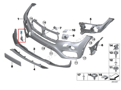 NEW BMW X6 F16 FRONT BUMPER TOW EYE HOOK COVER 51117422901 2016 ORIGINAL