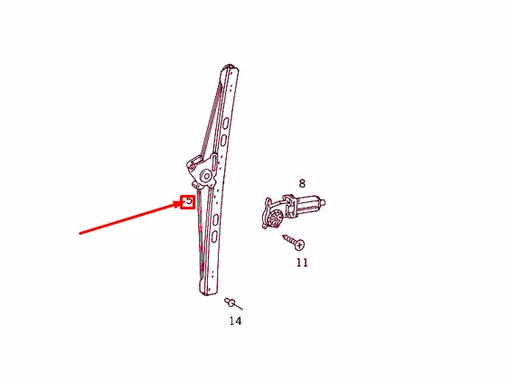 NEW MERCEDES-BENZ ML W163 REAR LEFT DOOR WINDOW REGULATOR A1637300946 ORIGINAL