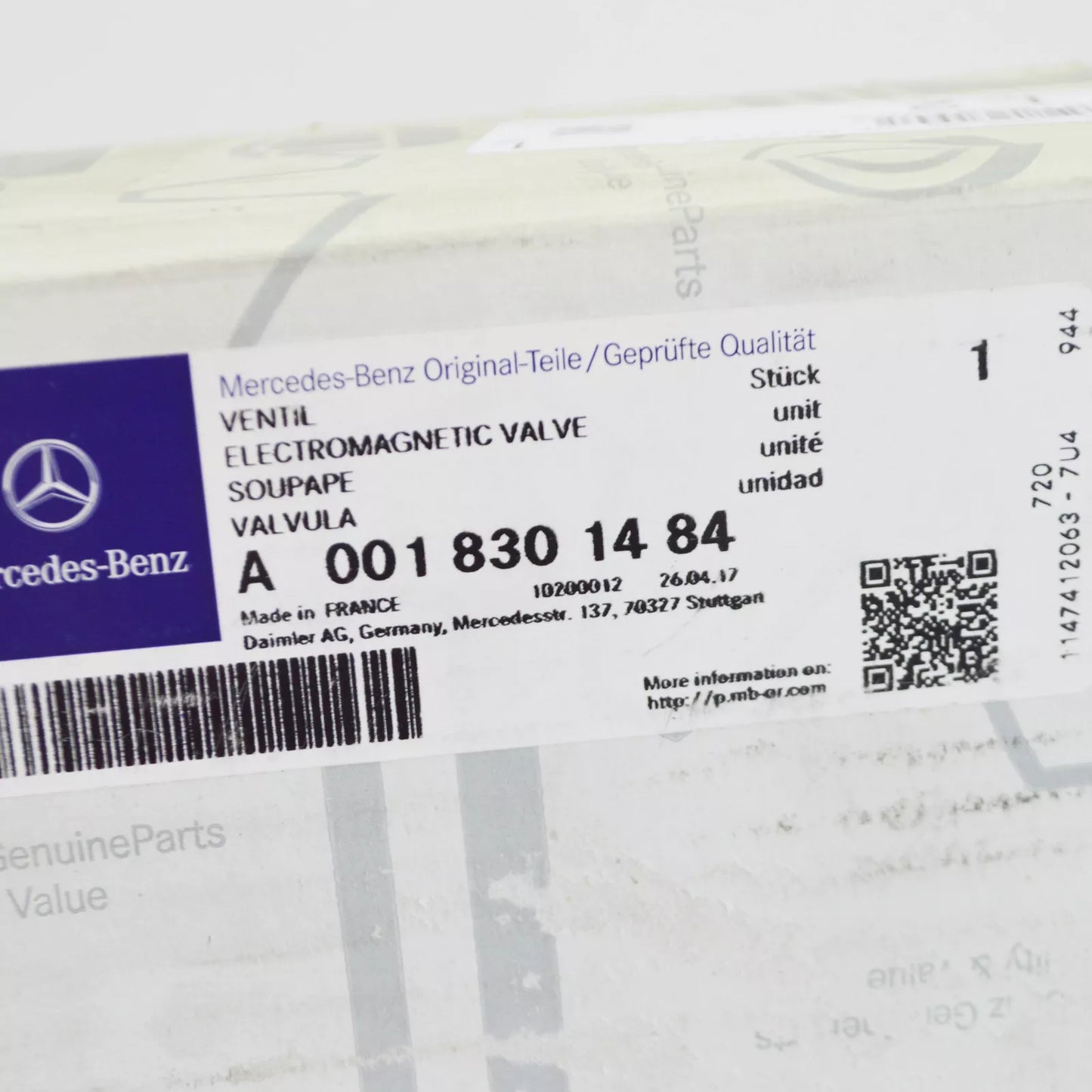 NEW MB S W140 ELECTROMAGNETIC HEATER CONTROL VALVE A0018301484 ORIGINAL