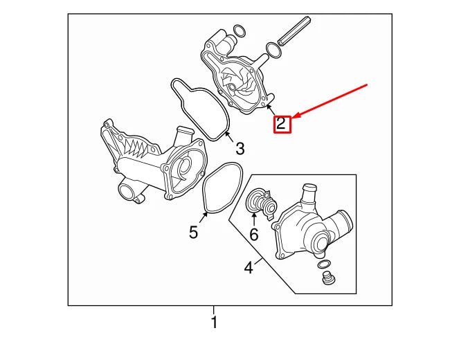 NEW AUDI A6 AVANT C6 ENGINE WATER PUMP 079121014F ORIGINAL