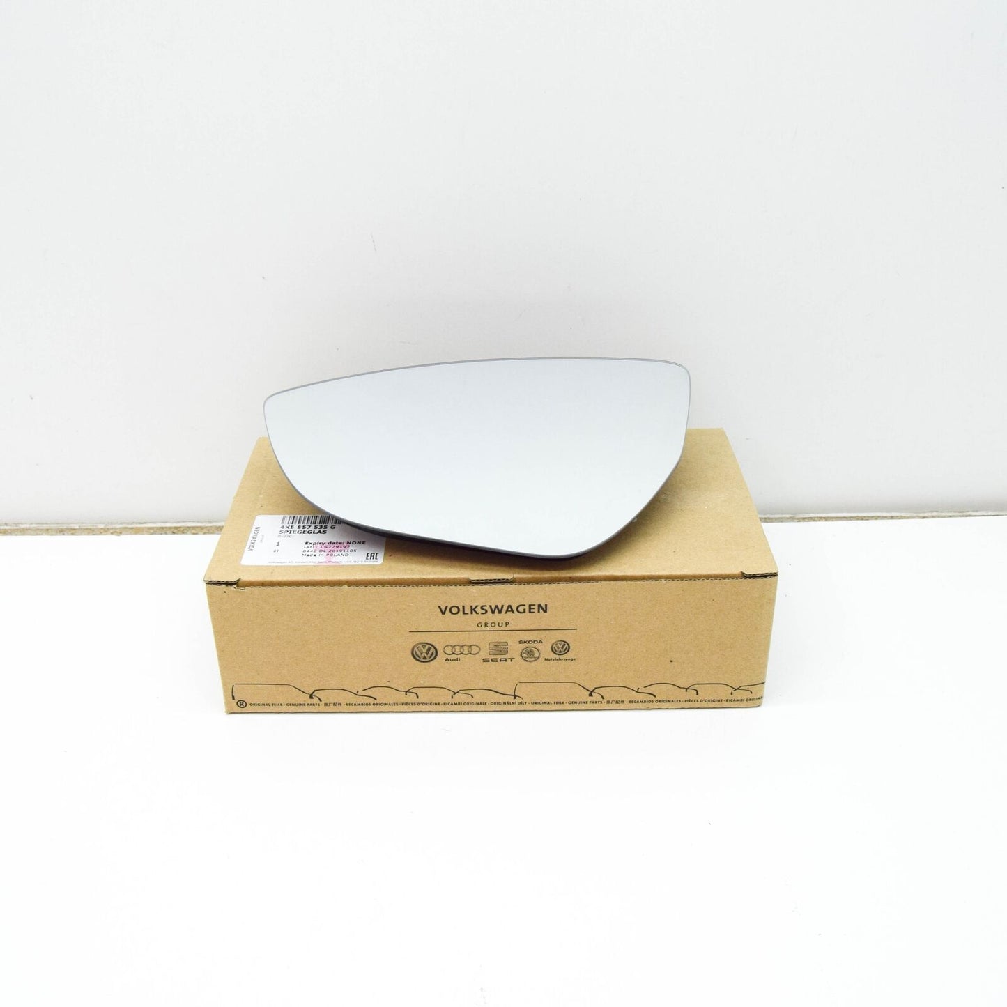 NEW AUDI E-TRON GE FRONT LEFT DOOR MIRROR GLASS 4KE857535G ORIGINAL