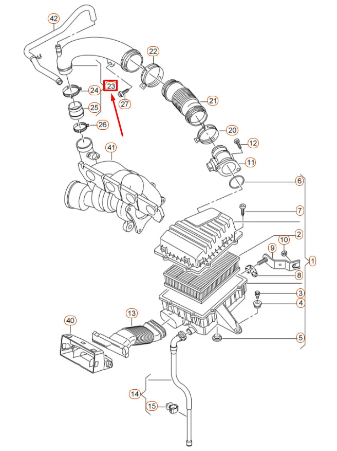 NEW AUDI A1 MK1 ENGINE AIR INTAKE HOSE 06F129654