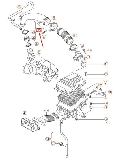 NEW AUDI A1 MK1 ENGINE AIR INTAKE HOSE 06F129654