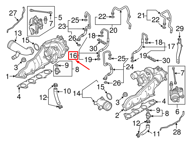 NEW AUDI A7 SPORTBACK 4G RIGHT TURBO OIL SUPPLY LINE 079145140F ORIGINAL