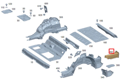 NEW MERCEDES-BENZ EQS V297 LEFT SIDE CRASH ABSORBER A2976106301 ORIGINAL