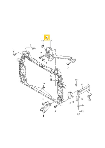 NEW AUDI Q7 2016-2017 RIGHT MOUNTING FOR MAIN HEADLIGHT 4M0805608