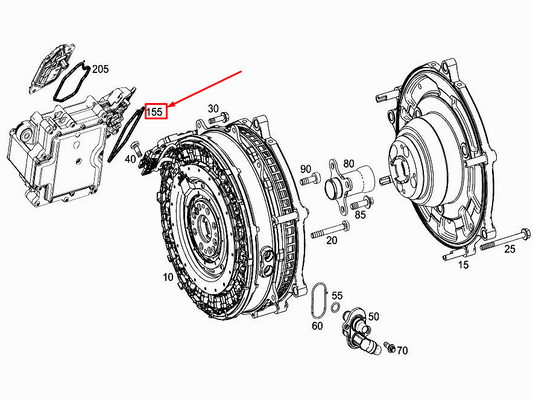 new mercedes-benz cls c257 starter alternator molded seal a2561593200 original