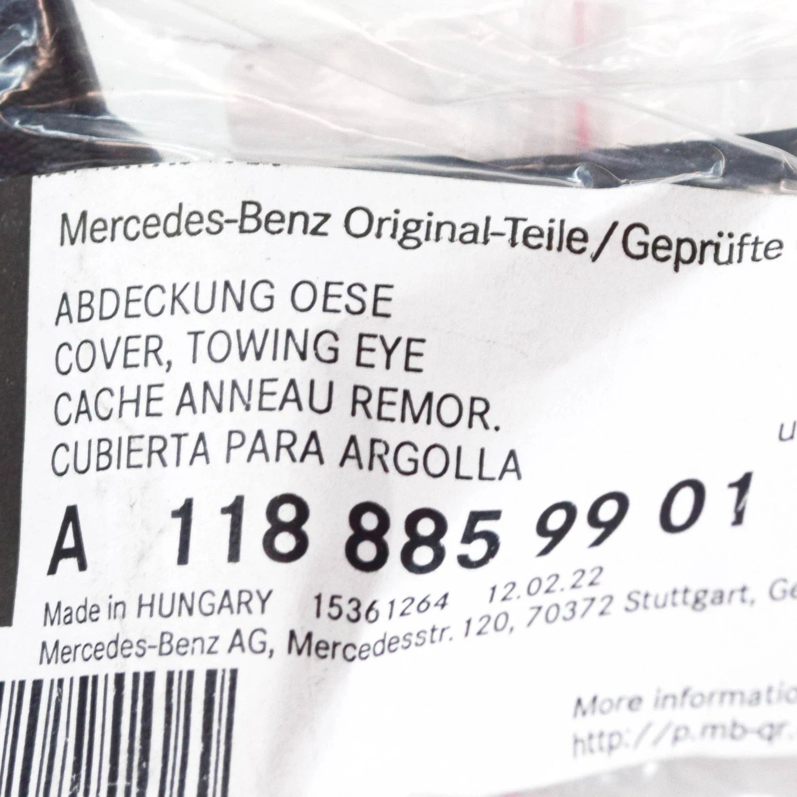 NEW MERCEDES-BENZ CLA COUPE C118 REAR BUMPER TOW EYE COVER A1188859901 ORIGINAL