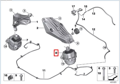 NEW BMW 7 G11 G12 LEFT SIDE ENGINE MOUNT 6860481 22116860481 ORIGINAL