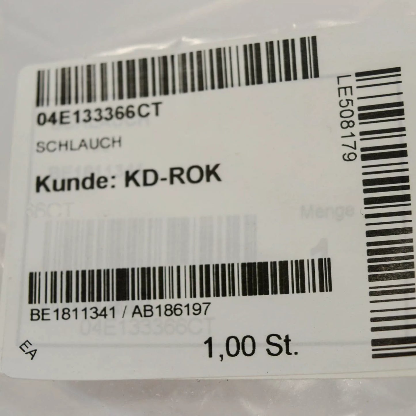 NEW AUDI Q2 CONNECTION PIPE HOSE 04E133366CT ORIGINAL