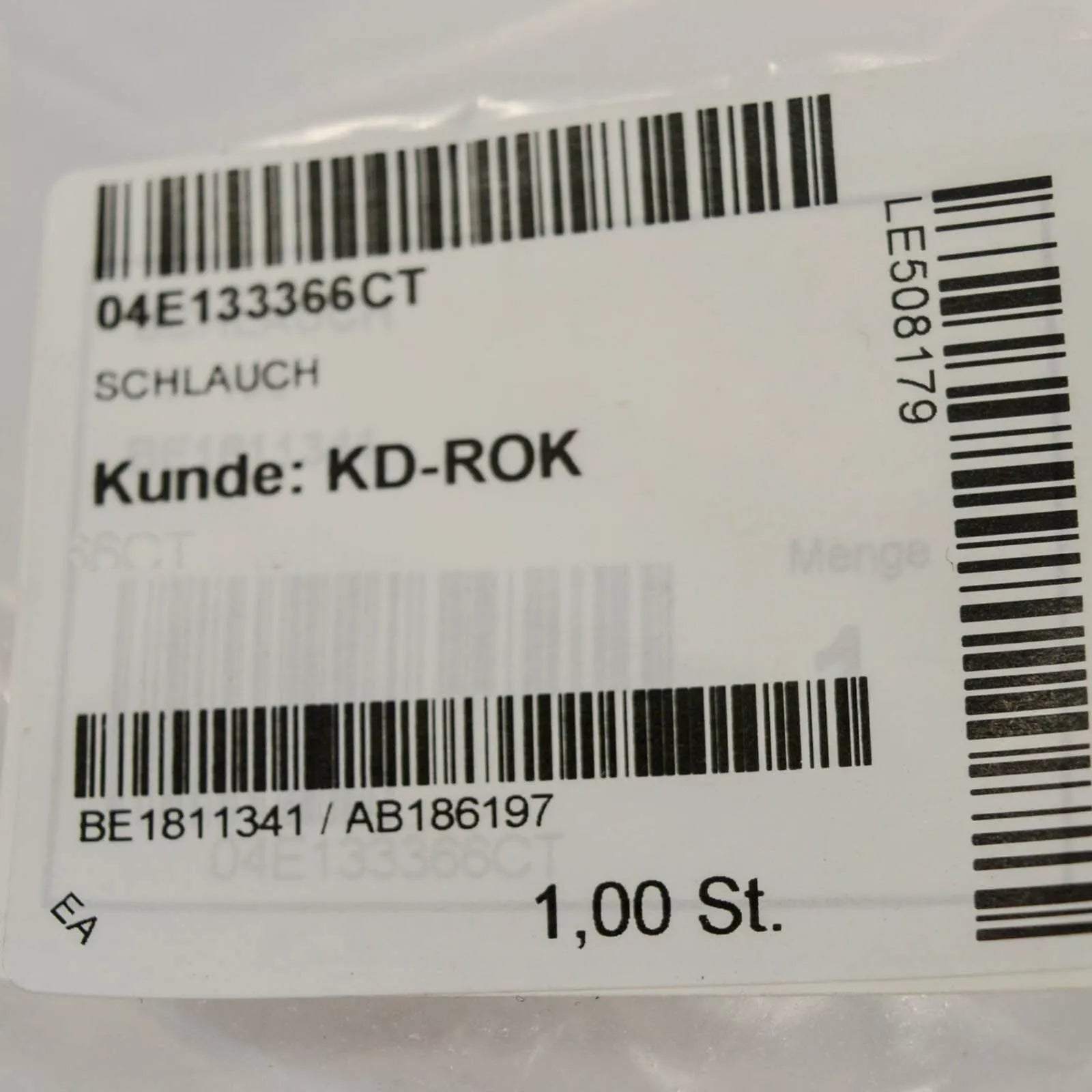 NEW AUDI Q2 CONNECTION PIPE HOSE 04E133366CT ORIGINAL