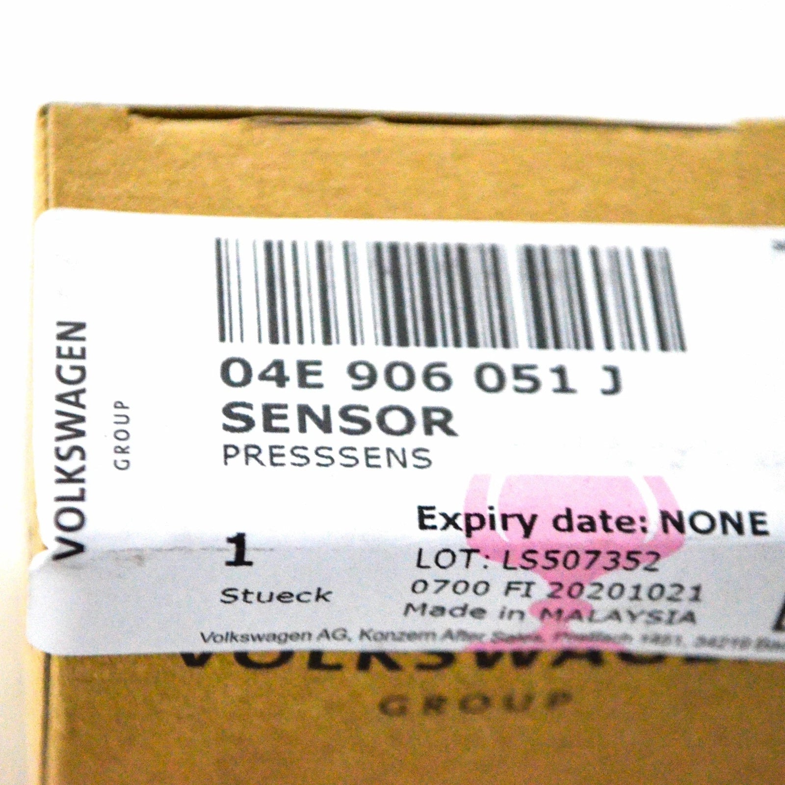 NEW VOLKSWAGEN GOLF MK7 PRESSURE SENSOR 04E906051J