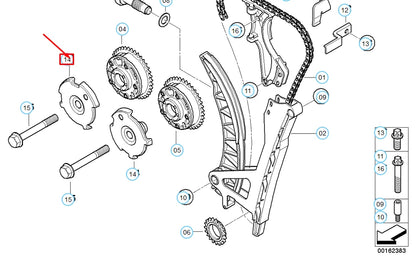 NEW BMW 3 E90 TIMING CHAIN INPULSE SENDING WHEEL 11367540442 ORIGINAL