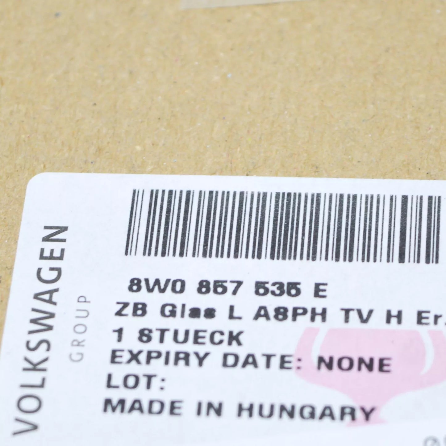 NEW AUDI A5 SPORTBACK F5 FRONT LEFT DOOR MIRROR GLASS 8W0857535E