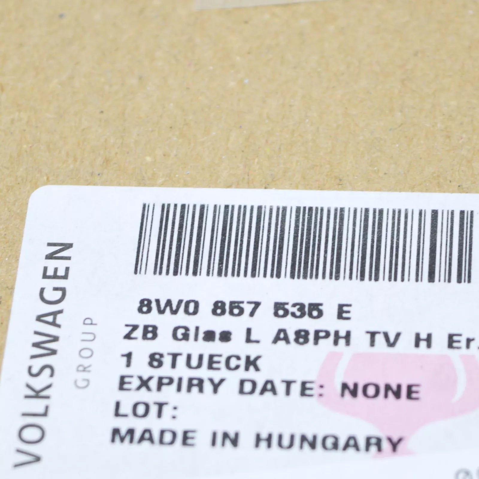 NEW AUDI A5 SPORTBACK F5 FRONT LEFT DOOR MIRROR GLASS 8W0857535E