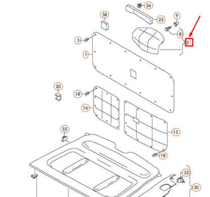 NEW VW CADDY 2K REAR WIPER MOTOR COVER CAP 2K0867425B9B9 ORIGINAL