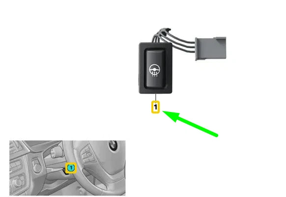 NEW BMW 3 F30 STEERING WHEEL HEATING PUSH BUTTON 9201736 61319201736 ORIGINAL