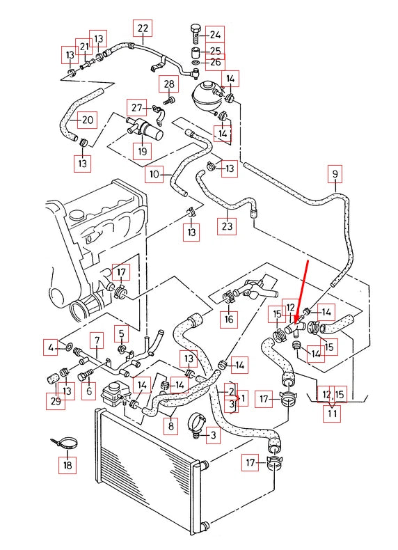 NEW AUDI TT 8N COOLANT WATER FLANGE 1J0121087E 1.8 PETROL 110KW ORIGINAL