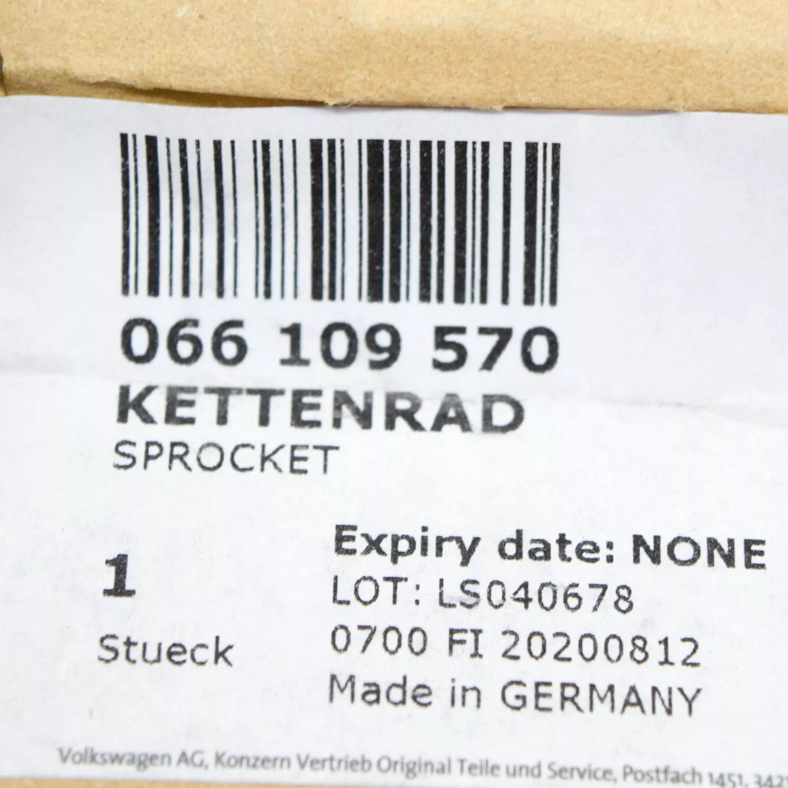 NEW AUDI Q7 4L ENGINE TIMING CHAIN SPROCKET 066109570 ORIGINAL