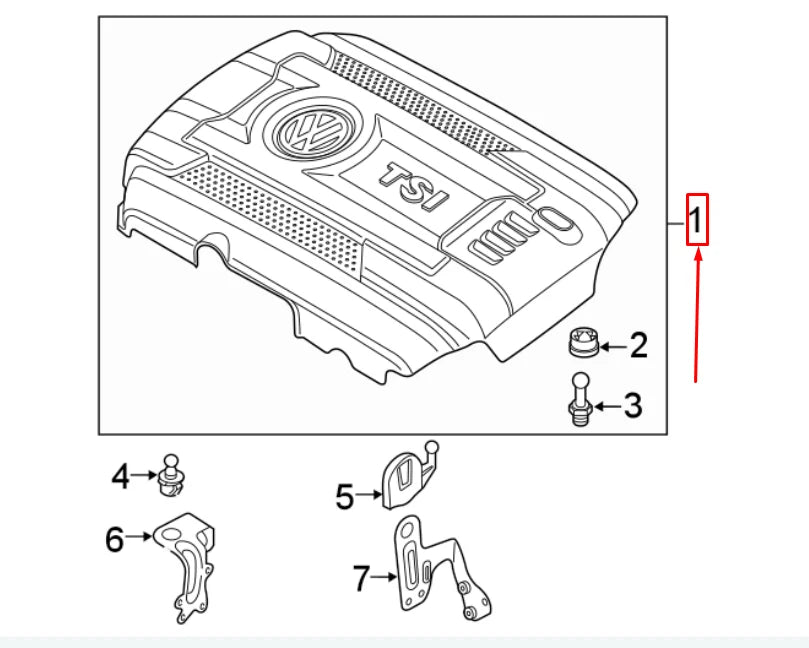 NEW VW BEETLE 5C ENGINE COVER 06K103925CM ORIGINAL