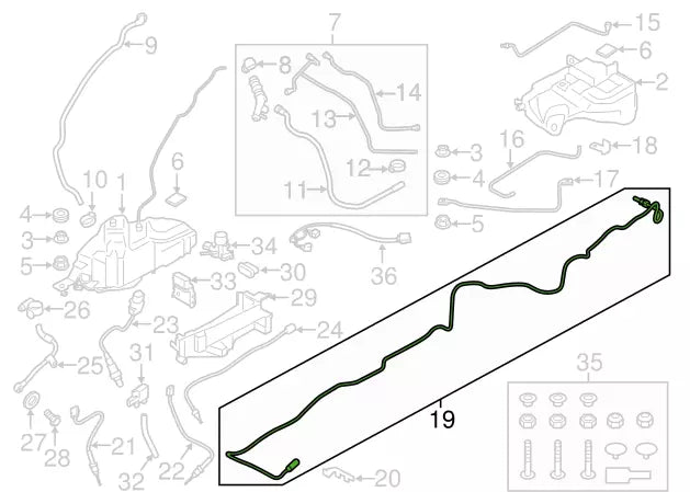 NEW BMW 3 F30 FUEL SCR METERING LINE 7260228 16197260228 ORIGINAL