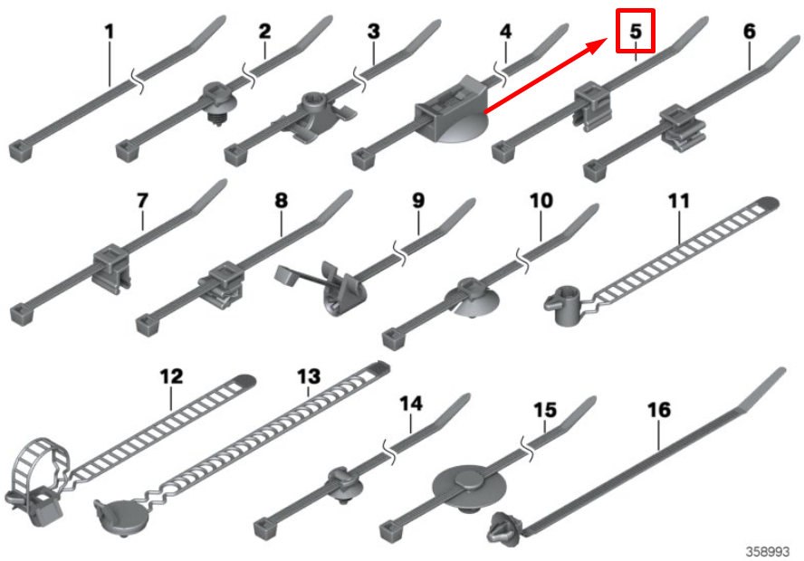 new bmw 3 g20 cable strap with bracket 61136915982 6915982 original
