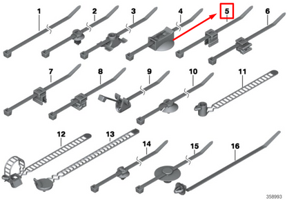 new bmw 3 g20 cable strap with bracket 61136915982 6915982 original