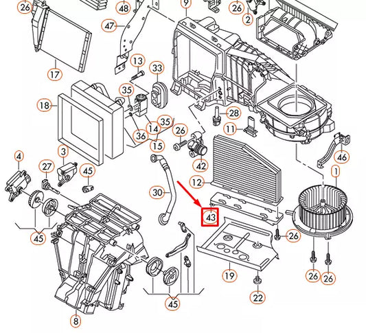 NEW VOLKSWAGEN CC COVER FOR DUST POLLEN FILTER 3C0819422 ORIGINAL