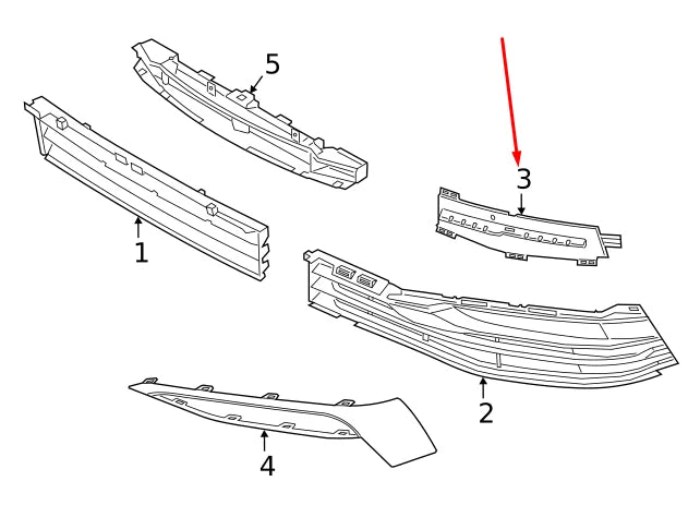 NEW BMW 5 G30 FRONT LEFT LOWER GRILL 51119498603 9498603 2016 ORIGINAL