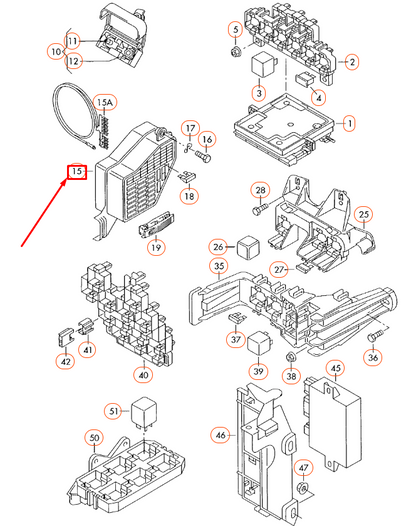NEW AUDI A4 B7 FUSE HOLDER LHD 8D1941824 ORIGINAL