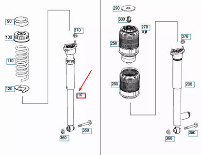 NEW MERCEDES-BENZ E W212 REAR SHOCK ABSORBER A2123265300 ORIGINAL