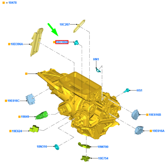 new ford puma mk2 heater cover plug 1812957 av11-18c636-aa original
