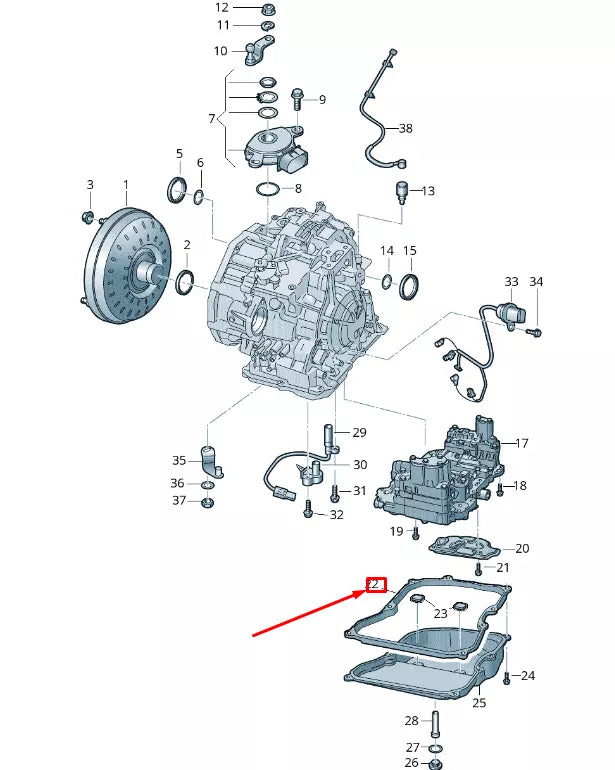 NEW AUDI Q3 F3 TRANSMISSION OIL SUMP GASKET 09P321370 ORIGINAL