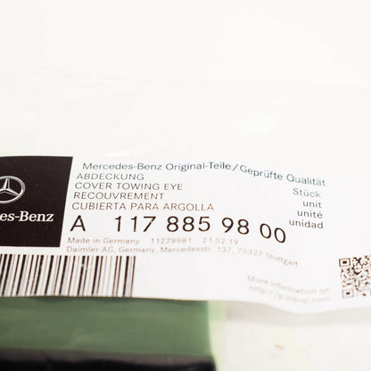 NEW MB CLA C117 REAR BUMPER TOW HOOK EYE COVER A1178859800 2015 ORIGINAL