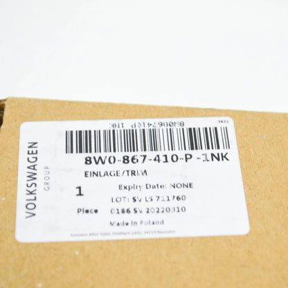 NEW AUDI A4 B9 FRONT RIGHT DOOR PANEL TRIM INSERT 8W0867410P1NK ORIGINAL