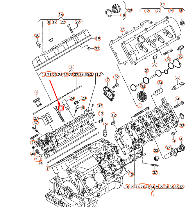 new audi a4 b7 cylinder head bolt 077103385d original
