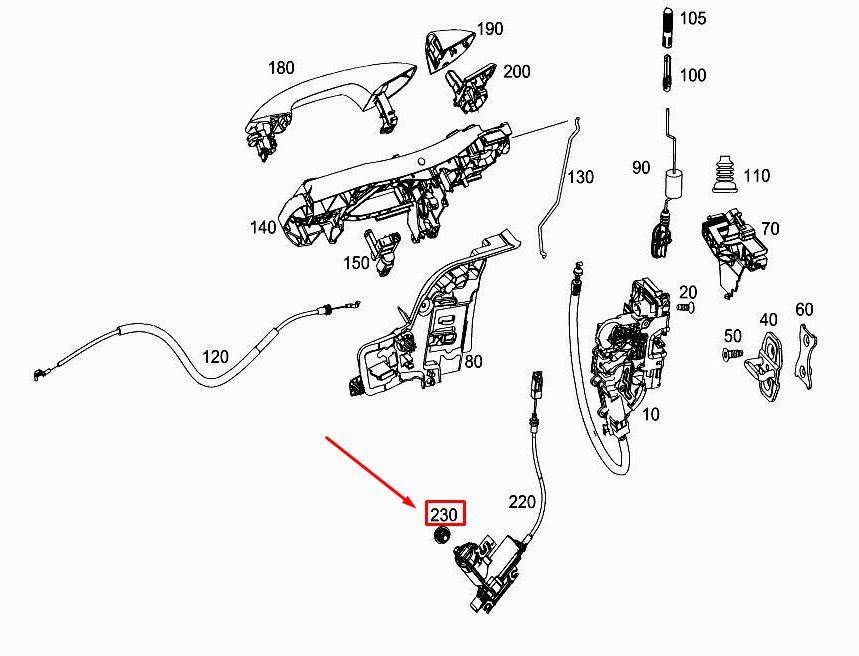 new mercedes-benz cls c257 door closing assist absorber a2227270090 original